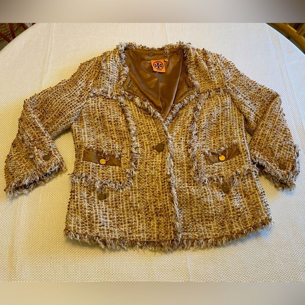 Tory Burch Brown Tweed Blazer